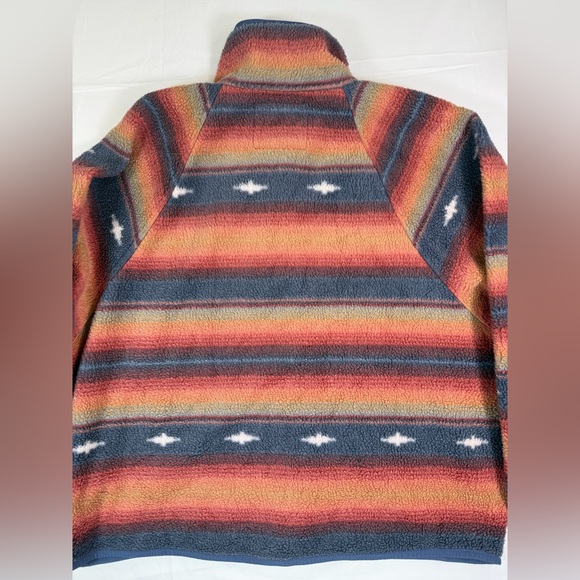 AMERICAN EAGLE Womens Southwestern Fleece Snap Front Jacket S Cozy Boho Western - Picture 10 of 15